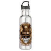 Skull Steampunk Voodoo Retro Machine Waterfles (Voorkant)