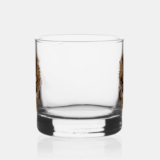 Skull Steampunk Voodoo Retro Machine Whisky Glas (Rechts)