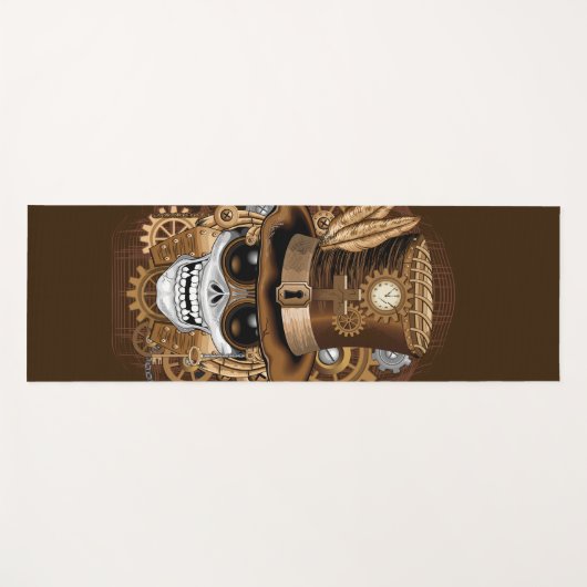 Skull Steampunk Voodoo Retro Machine Yogamat (Voorkant (horizontaal))
