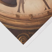 Skull Steampunk with clock tissue paper v1 Tissuepapier (Detail)