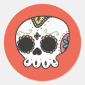  SKULL-STICKER RONDE STICKER (Voorkant)