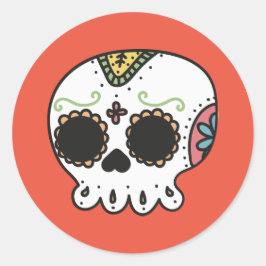  SKULL-STICKER RONDE STICKER