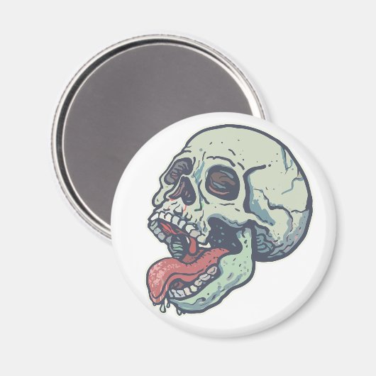 Skull Sticking Tongue Magneet (Voorkant / Achterkant)