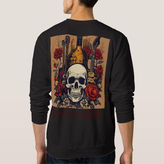 Skull & Strings Rock Festival Shirt | Guitar-Drive (Achterkant)