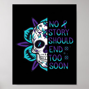 Skull Suicide Awareness Geestelijke gezondheid Poster