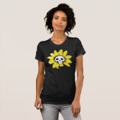 Skull Sunflower Print - Alle Mannen/Vrouwen/Kinder T-shirt (Voorkant volledig)