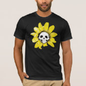 Skull Sunflower Print - Alle Mannen/Vrouwen/Kinder T-shirt (Voorkant)