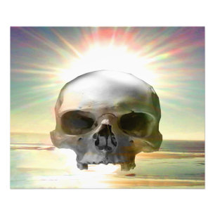 Skull Sunset Foto Afdruk
