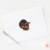 Skull surfeur Basque Ronde Sticker (Envelop)