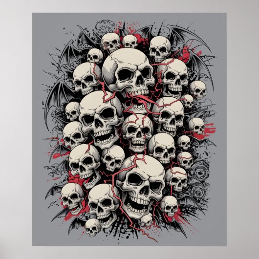 Skull Swarm Chaos Poster (Voorkant)