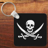 Skull & Swords Pirate vlag van Calico Jack Sleutelhanger (Voorkant)
