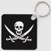 Skull & Swords Pirate vlag van Calico Jack Sleutelhanger (Achterkant)