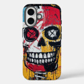 Skull Syntax Urban Street Art Phone Case (Achterkant)