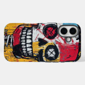 Skull Syntax Urban Street Art Phone Case (Achterkant (horizontaal))