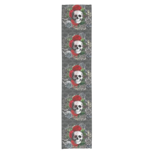 Skull Table Runner Korte Tafelloper (Voorkant)