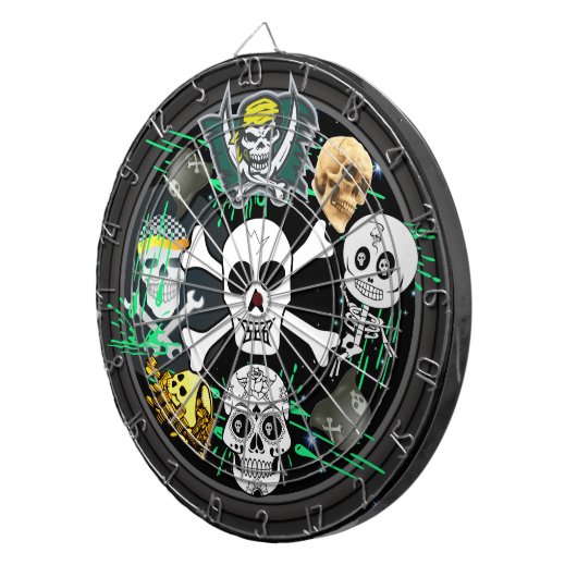 Skull Target Dartboard Dartbord (Voorkant Rechts)