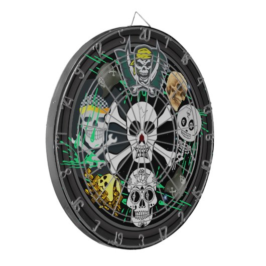 Skull Target Dartboard Dartbord (Voorkant Links)