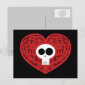 Skull Tattoo Heart Briefkaart (Voorkant / Achterkant)