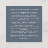 Skull Tattoo Nazorg Instructies Stijlvol Vierkante Visitekaartje (Achterkant)