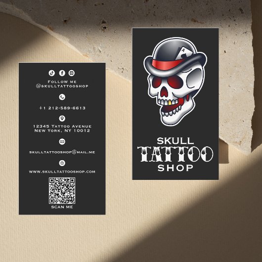  Skull Tattoo Shop Visitekaartje