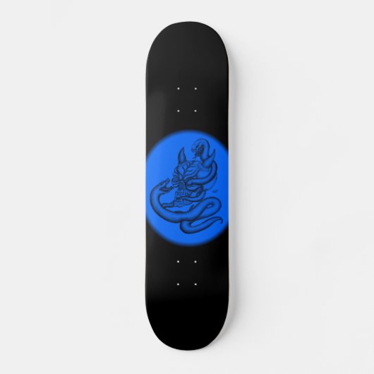Skull - Teufelschädel mit Schlange Persoonlijk Skateboard (Voorkant)