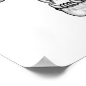 Skull Teufelschädel schwarz weiß Zeichnung Poster (Hoek)