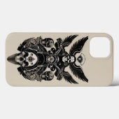 Skull-Thema Motorfiets met vleugels Case-Mate iPhone Case (Achterkant (horizontaal))