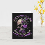 Skull They Whispered To Her You Can't With Stand T Kaart (Gele Bloem)