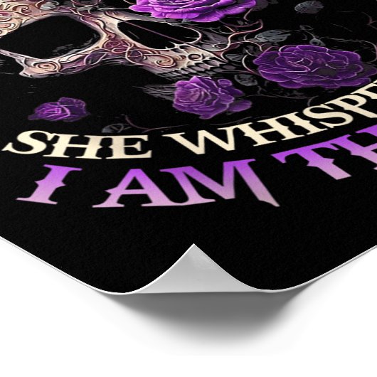 Skull They Whispered To Her You Can't With Stand T Poster (Hoek)