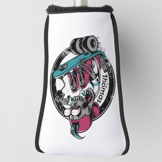 Skull Thrill: Rijden of sterven Gepersonaliseerd Golfheadcover (Draai 90)