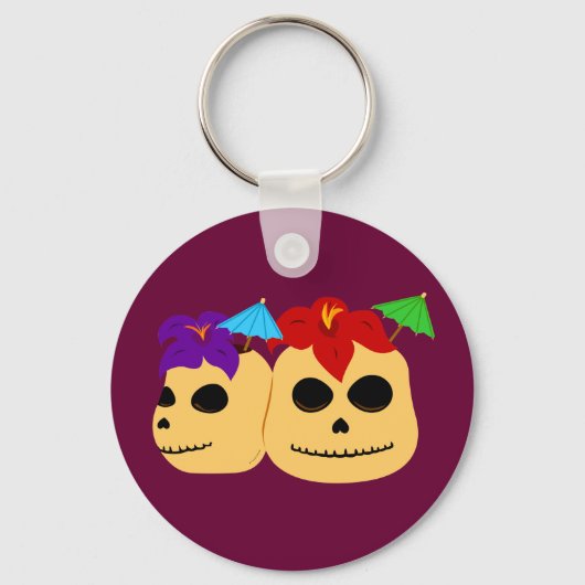 Skull Tiki Mokken Sleutelhanger (Voorkant)