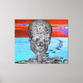 Skull Time Traveler Canvas Afdruk (Voorkant)