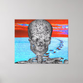 Skull Time Traveler Canvas Afdruk (Voorkant)