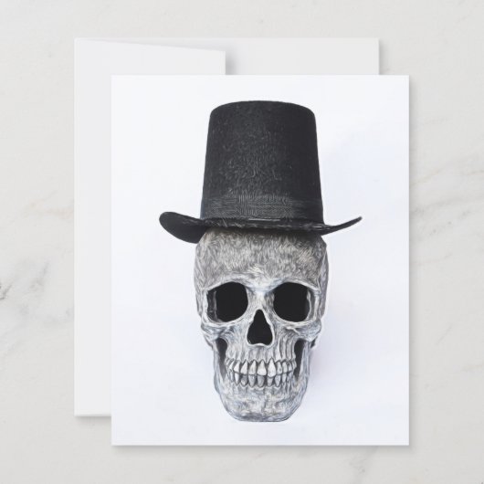 Skull Top Hat  Black RIP naar zijn begroting van t (Achterkant)