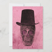 Skull Top Hat  Roze RIP naar haar 20s Kaart (Achterkant)