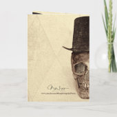 Skull Top Hat Sepia RIP tot zijn twintig (Achterkant)