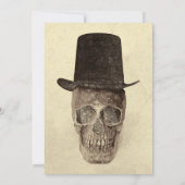 Skull Top Hat  Sepia RIP tot zijn twintig Kaart (Achterkant)
