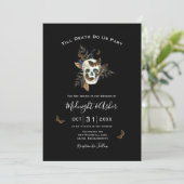 Skull Tot Dood ons Deel Weddenschap Kaart (Staand voorkant)