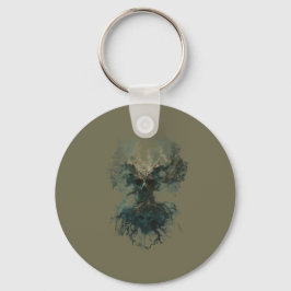 Skull Tree Surreal Dark Nature Sleutelhanger