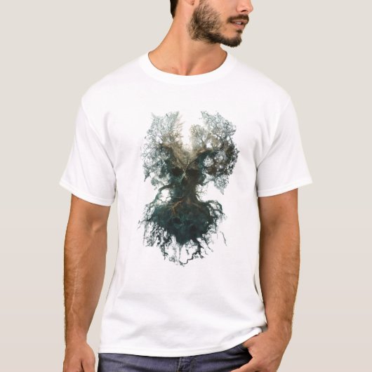 Skull Tree Surreal Dark Nature T-shirt (Voorkant)