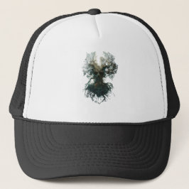 Skull Tree Surreal Dark Nature Trucker Pet