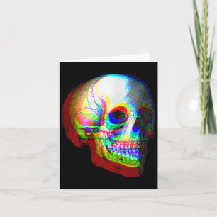 Skull Trippy Vaporwave Halloween Techno Rave Edm M Kaart
