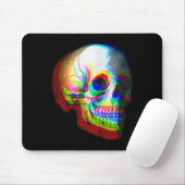 Skull Trippy Vaporwave Halloween Techno Rave Edm M Muismat (Met muis)