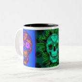 Skull Triptastic Tweekleurige Koffiemok (Voorkant links)
