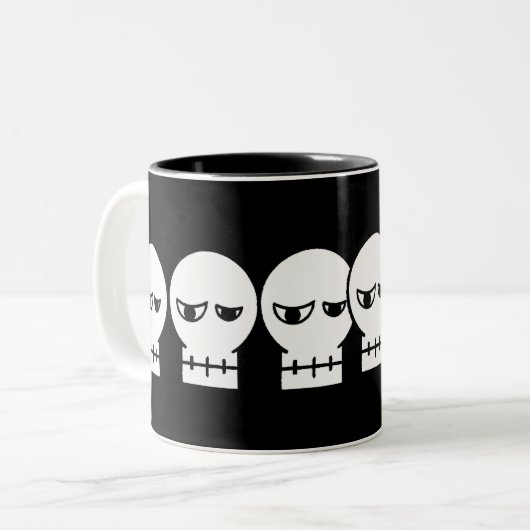 Skull Tweekleurige Koffiemok (Voorkant links)