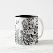 Skull Tweekleurige Koffiemok (Voorkant rechts)