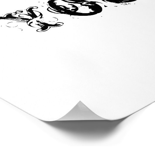 Skull Unplugged Weddenbord Poster (Hoek)