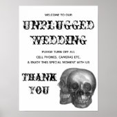 Skull Unplugged Weddenbord Poster (Voorkant)