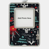 Skull Vakantie Foto Ornament (Voorkant)