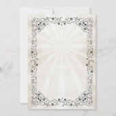 Skull Verlovingsfeest Halloween Gotische Uitnodigi Kaart (Achterkant)